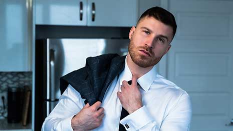 French-Canadian men are considered some of the sexiest in the world with their unique European flair and charming French accents. Come along for the ride for suited stud Ryan Ellis' solo performance exclusively on MENatPLAY.