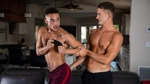 Brandon Anderson and Beaux Banks are in a stepbrother argument on whose turn it is to play video games. They wrestle a bit and quickly the video game becomes way less important when other joysticks come into play.