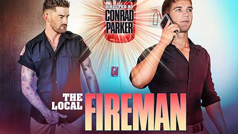 A fire inspection turns HOT when fireman Chris Damned comes to check out Brandon Anderson's pipes. When Chris catches Brandon jerking off in his office, he decides to join in on the fun, giving Brandon a fiery pounding.