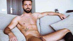The perfect package - that is how handsome masculine dark-skinned Spaniard Hector De Silva can be described. With a sexy beard, piercing blue eyes...