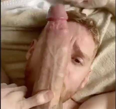 Vertically shot video of a giant, battering ram splitting open a very handsome redhead. Leander pushes himself to the limit by taking a cock that is clearly an inch longer than his entire skull.