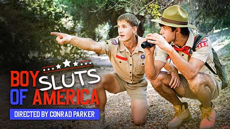 Brandon Anderson and Elliot Finn live by the Boy Slut's Code of Honor. In Elliot's quest to earn his 'Rock Hard' badge, he sucks Brandon's stiff cock before taking it up the ass.