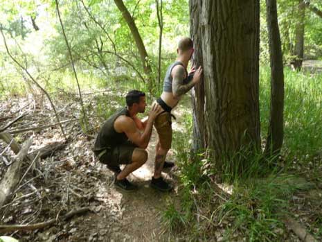 FUCK! FUCK! FUCK! This is a brilliantly hot video! Hunter and I met up again with our sexy, delicious, married, bisexual boy toy, Adam. This time he took us on a hike in the woods where we got...
