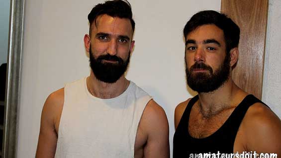 Two of our very favourite bearded amateurs are back. Batt and Lucas have already appeared in a threesome with Mitch before but they wanted to come back and appear together as...