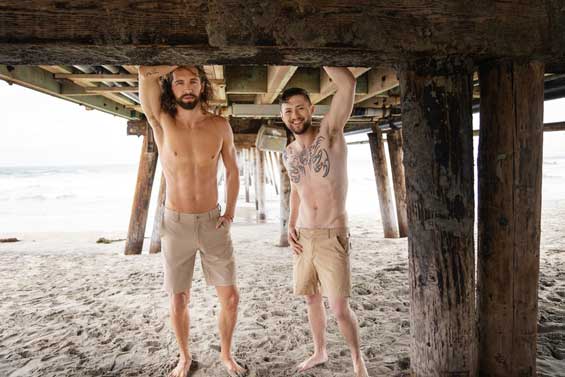 Lane is back and hitting the beach with bearded newbie Jaxon! When the long-haired stud introduces himself as they hang out under the boardwalk, Lane notices his accent.