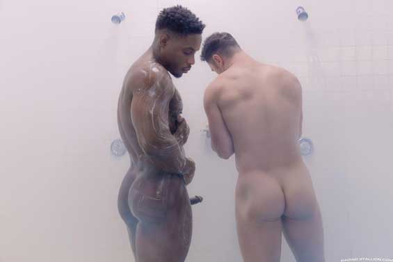 A casual game of grab ass in the locker room shower gets bumped to the next level with rugby hunk DeAngelo Jackson finds himself rock hard with teammate Michael Boston. In the shower's thick steam...