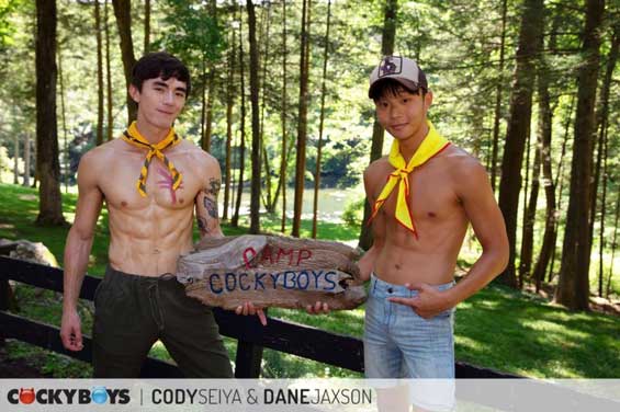 Cody Seiya & Dane Jaxson get to launch this year's Camp CockyBoys in "Cody and Dane's Cocky Adventure"! Our fun-loving duo, with a little ingenuity, hang the official "Camp Cockyboys" sign but they're now...