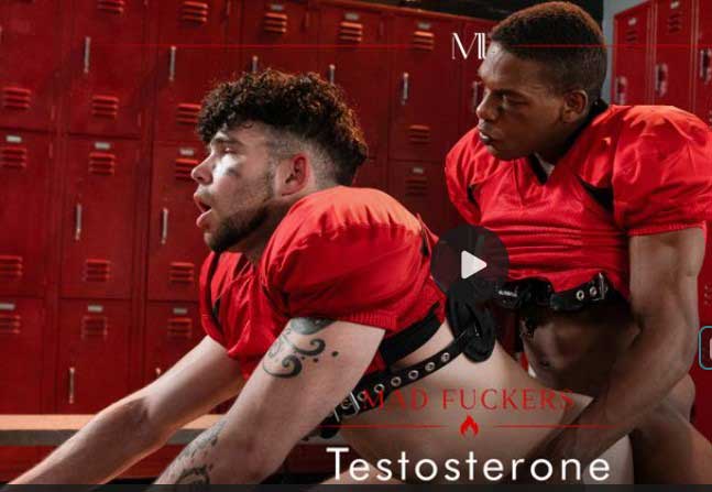 After both being benched mid-game due to a scuffle, a quarterback (Adrian Hart) and teammate (Joseph Castlian) meet in the team's locker room and explode into an argument.