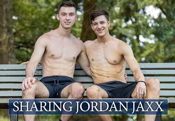 You've all been waiting for this one, I'm sure - Jordan, getting in to his first action with a guy in the midst of a scorching hot bisexual threesome!