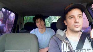 Cute Jonas shows up as Dan’s driver to take him to his destination. After some chat, Jonas realizes that Dan is going to his cruising spot, a forest where guys meet up to fuck.
