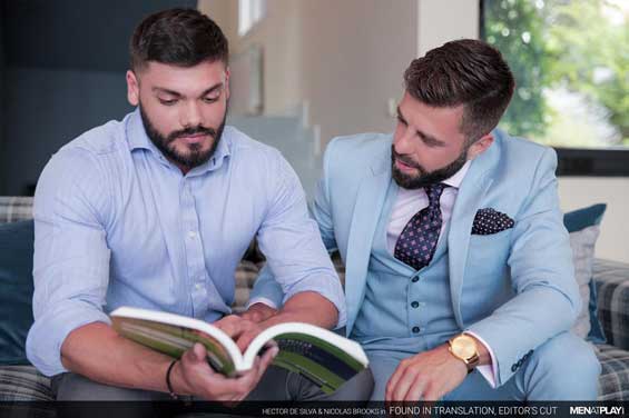 An English grammar and vocabulary lesson quickly becomes the fuck of a lifetime for horny, insatiable studs Hector de Silva and Nicolas Brooks.