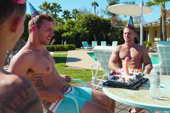 Carter Woods is celebrating his birthday with friends Roman Todd and Des Irez. But when Carter reveals that he's always wanted to have sex on his birthday, Roman and Des come up with a plan to make sure Carter's birthday wish comes true.