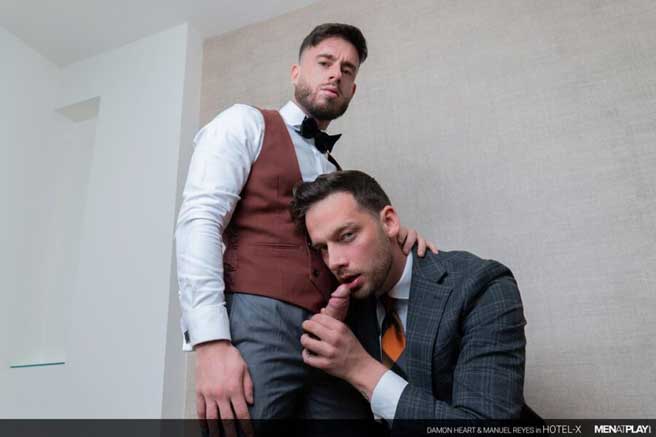 Menatplay is getting into the hospitality industry by opening a male, adult-only, XXX service-focused venue, Hotel-X. Hotel-X caters to horned-up businessmen who can request all-you-can-eat